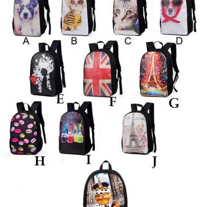 Cute Puppy Macaron Eiffel Tower Computer Bag Backpack on Luulla Cute Puppy Macaron Eiffel Tower Computer Bag Backpack on Luulla