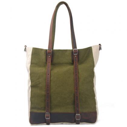 Canvas Leather Multifunction Large Crossbody Shoulder Bag Handbag on Luulla