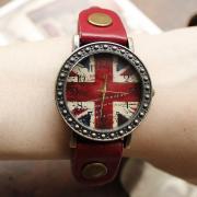 Fashion Red British Flag Watches