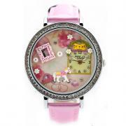 Pink Lovely Whitehorse Floral Polymer clay Watch