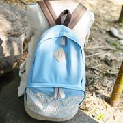 Fresh Sunmer Blue Canvas Lace Backpack