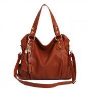 Unique  Tassel Handbag & Shoulder Bag-Brown