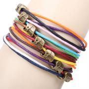 Fashion Cute Elephant Rainbow Rope Bracelet