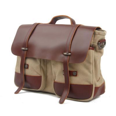 Vintage Canvas Business Solid Briefcase Shoulder Bag