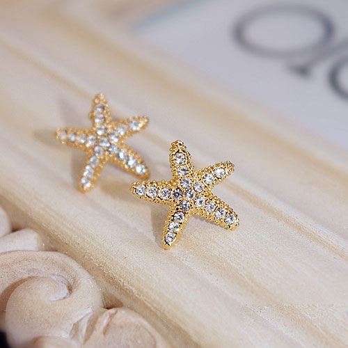 Fashion Cute Sweet Starfish Earrings on Luulla