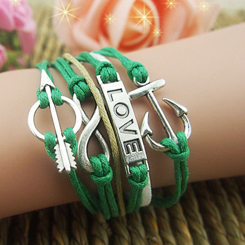 Fresh Infinity Bracelet With Anchor Arrow Love on Luulla