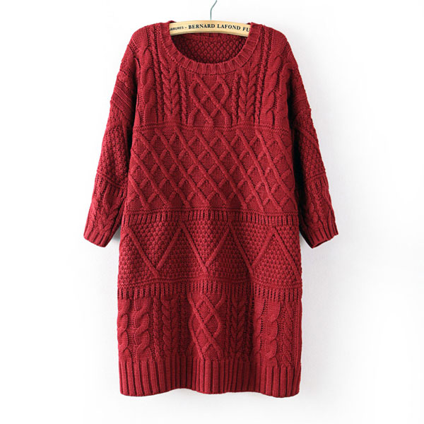 Nice Bown Twist Collapse Shoulder Loose Sweater&cardigan on Luulla