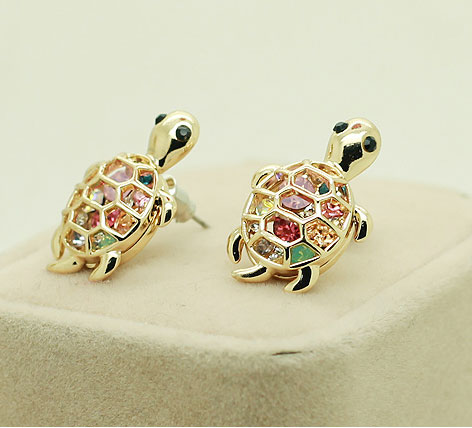 Lovely Cute Rhinestone Animal Turtle Earrings On Luulla Lovely Cute Rhinestone Animal Turtle Earrings
