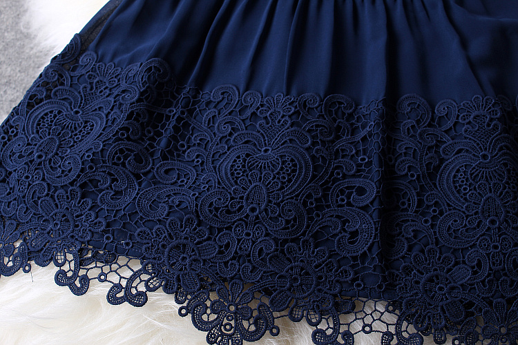 Dark Blue Lace Dress on Luulla