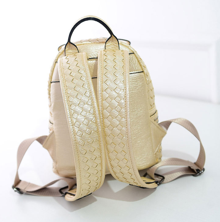 Fashion Woven Rivet Mini Backpack on Luulla