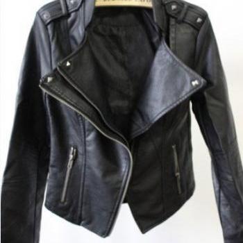 black rivet womens leather jacket