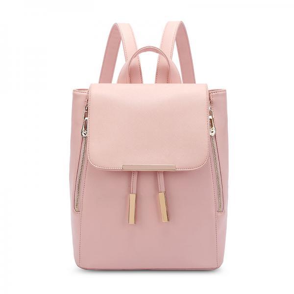 Funky Lady Solid Simple Square Pu Drawstring Hasp Satchel Backpack on ...