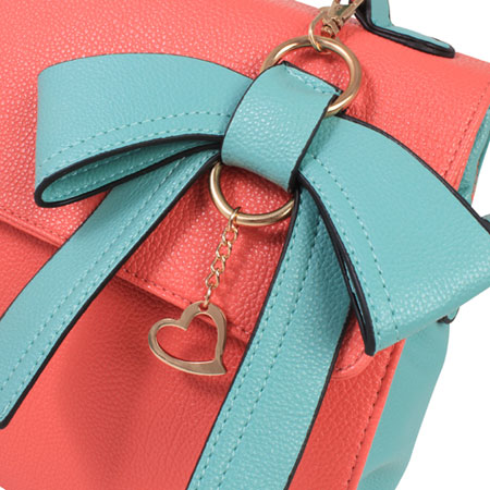 red purse with bow