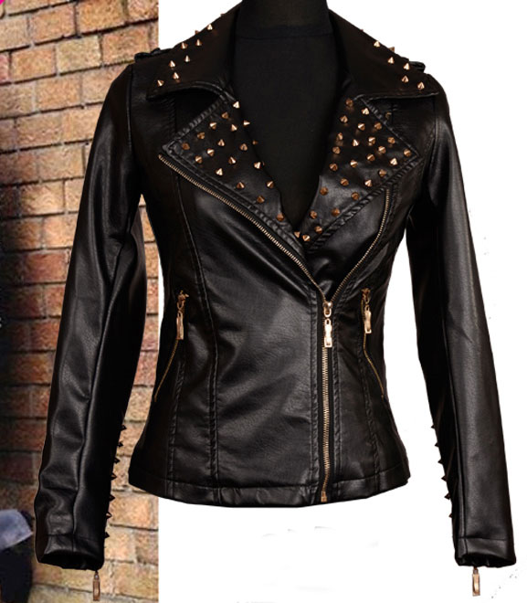 black rivet faux leather motorcycle jacket big boys