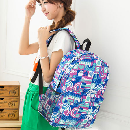 Cool Clouds Graffiti Canvas Backpack on Luulla