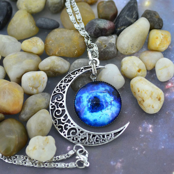 Moon Star Gemstone Necklace on Luulla