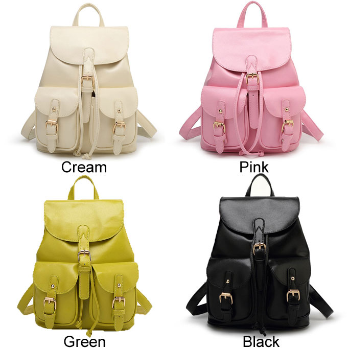 Dual Front Pockets College Backpack on Luulla